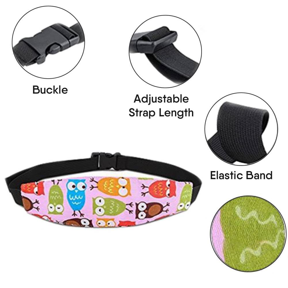 Baby Car Seat Head Support Band Car Organizers Pattern : Owls|Stars 